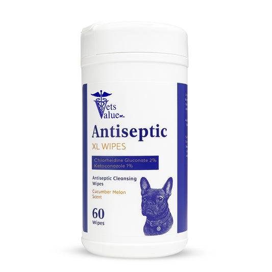Chlorhexidine Antiseptic Wipes XL with Aloe for Dogs and Cats - 70 Count